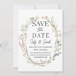 Modèle de faire-part de mariage, Élégante Fleur Sa