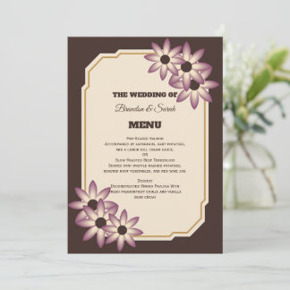 Modèle de faire-part de mariage floral élégant d'a