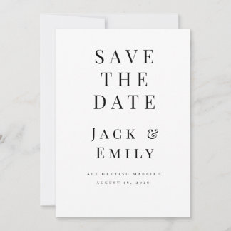 Modèle de faire-part "Save the Date" minimaliste |
