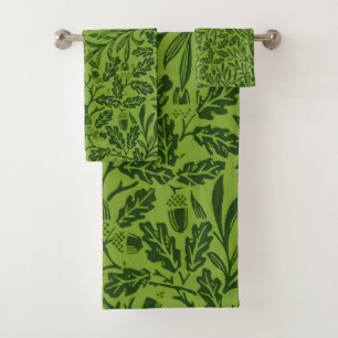 Modèle de feuille de chêne vert sans couture de Wi