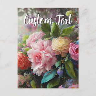 Modèle de fleurs mixtes texte personnalisé 7 coule