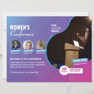 Modèle de flyer pour conférence des femmes