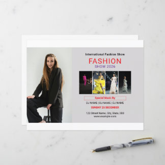 Modèle de flyer pour défilé de mode