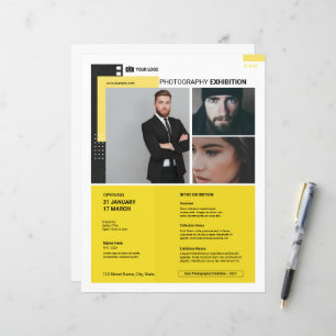 Modèle de flyer pour exposition de photographie