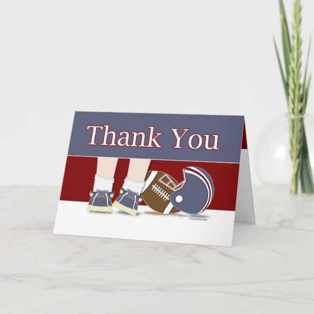 Modèle de football Carte de remerciements (Devant)