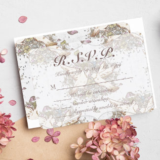 Modèle de jardin de colombe blanche pour RSVP de m