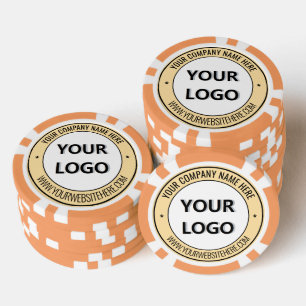 Modèle de jetons de poker avec logo et texte perso