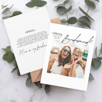Modèle de la carte de proposition de la Bridesmaid