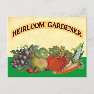 Modèle de la carte de recettes Heirloom Gardener