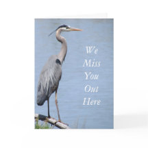 Modèle de la carte de voeux Heron Get Well