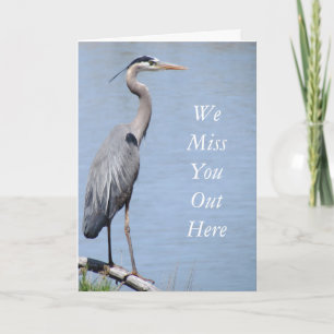 Modèle de la carte de voeux Heron Get Well