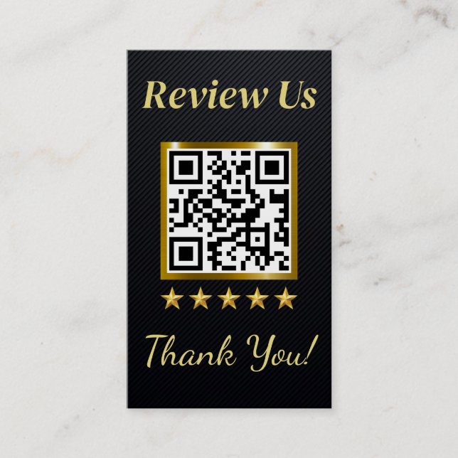 Modèle de la carte d'évaluation d'entreprise Black (Devant)