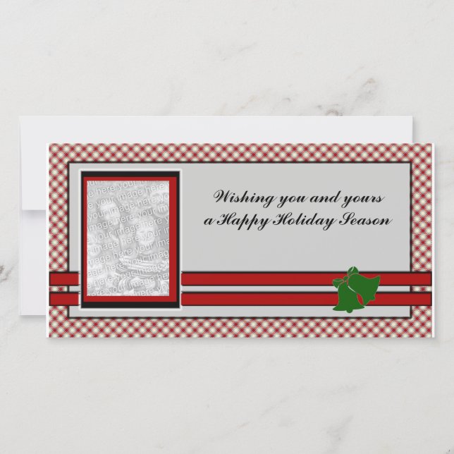 Modèle de la carte photo de Noël (Devant)