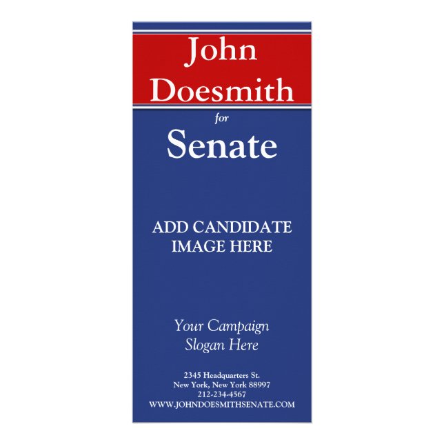 Modèle de la carte rack de campagne électorale pol (Devant)