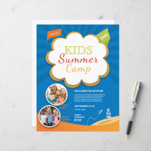 Modèle de la circulaire du camp d'été pour enfants