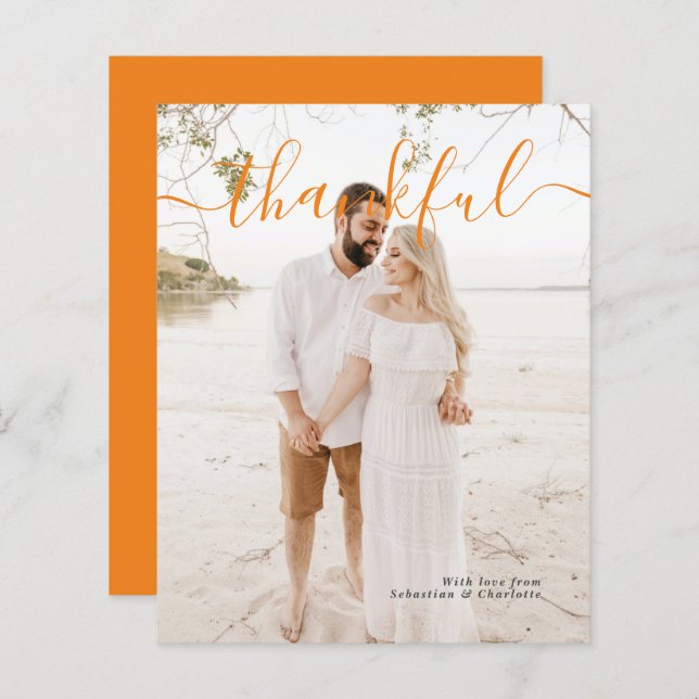 Modèle de la typographie de Thanksgiving (Devant / Derrière)