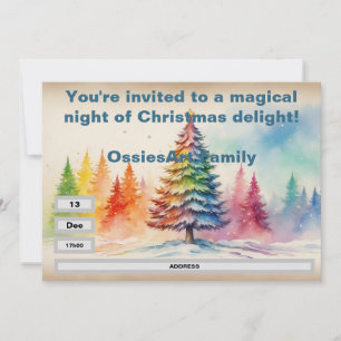 Modèle de l'invitation de fête de Noël