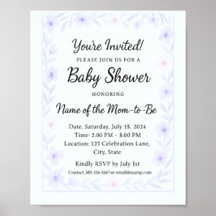 Modèle de lot de jeux de baby dude fleurs sau poster