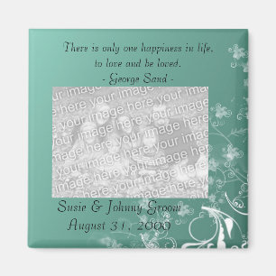 Modèle de magnet photo pour cadeau de mariage