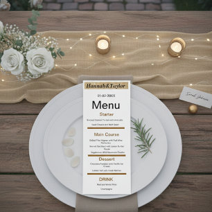 Modèle de menu de dîner élégant