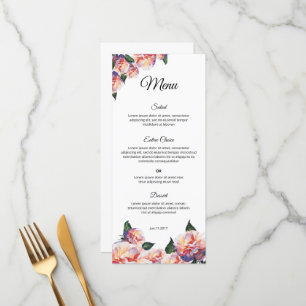Modèle de menu de mariage élégant – Conception imp