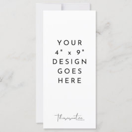 modèle de menu du programme 4x9 pouces