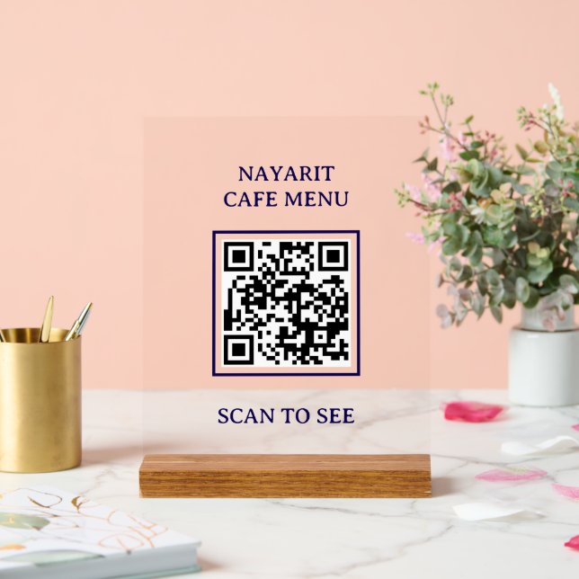 Modèle de menu numérique avec code QR (Mariage)