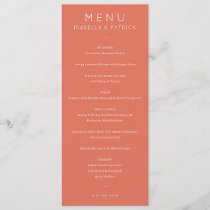 Modèle de menu rose élégant