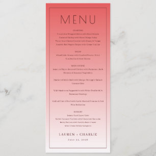 Modèle de menu rose sophistiqué