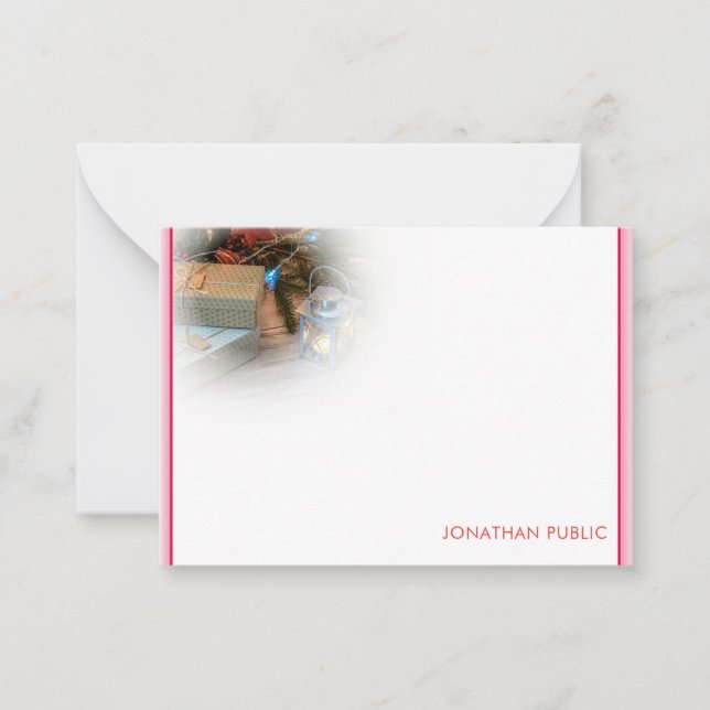 Modèle de monogramme de script de main de Noël per (Devant)