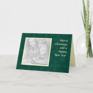 Modèle de Noël de neige de houx