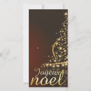 Modèle de Noël rouge avec sapin de Noël doré