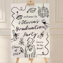 Modèle de panneau de bienvenue de remise de diplôm