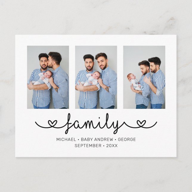 Modèle de photo de famille LGBT Texte personnalisé (Devant)