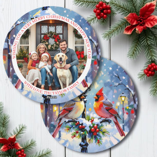Modèle de photo de Noël personnalisé pour un cardi