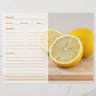 Modèle de photo de nourriture au citron avec recet