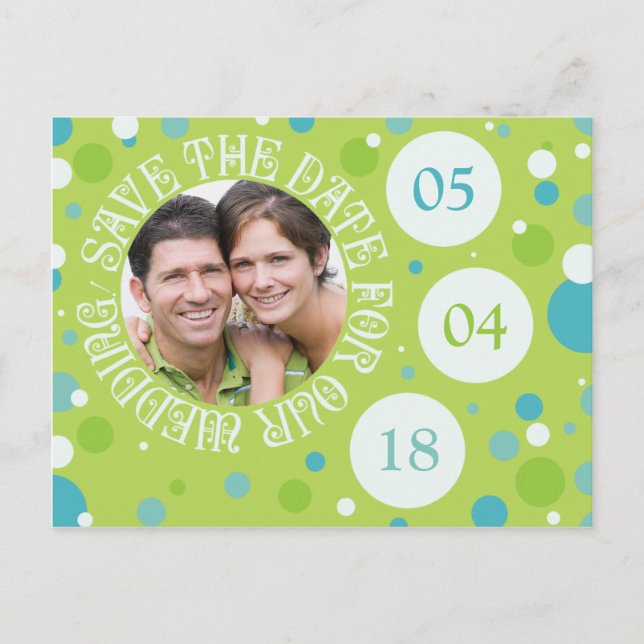Modèle de photo de sauvegarde de date de mariage P (Devant)