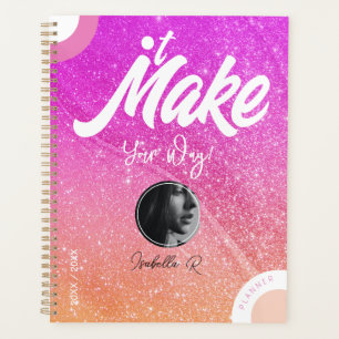 Modèle de photo de style de livre d'agenda Rose Pa