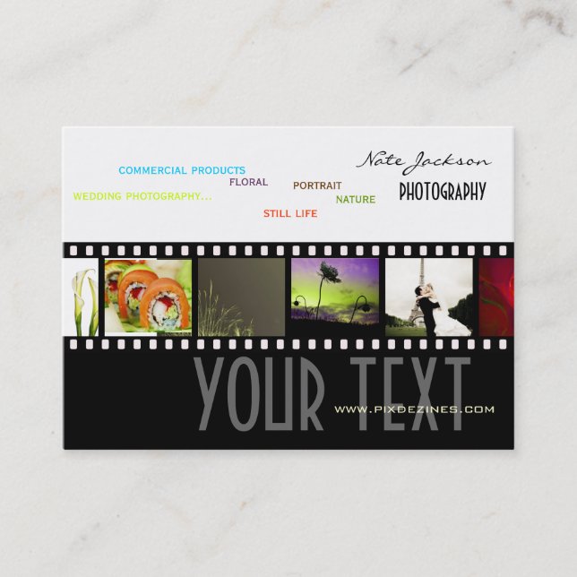 Modèle de photos cartes de visite de portefeuille (Devant)