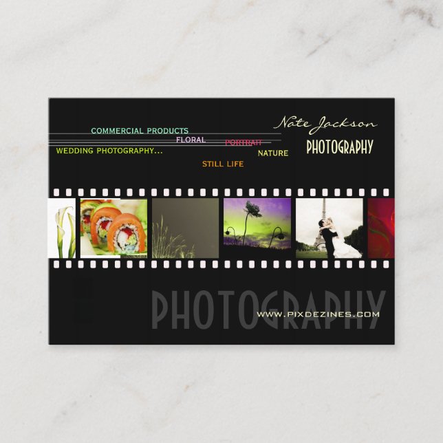 modèle de photos cartes de visite du portefeuille (Devant)