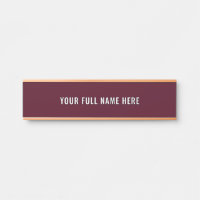 Modèle de plaque de porte à nom personnalisé Votre