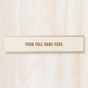 Modèle de plaque de porte personnalisée avec nom C