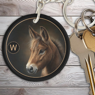 Modèle de portrait équin de mule monogrammé