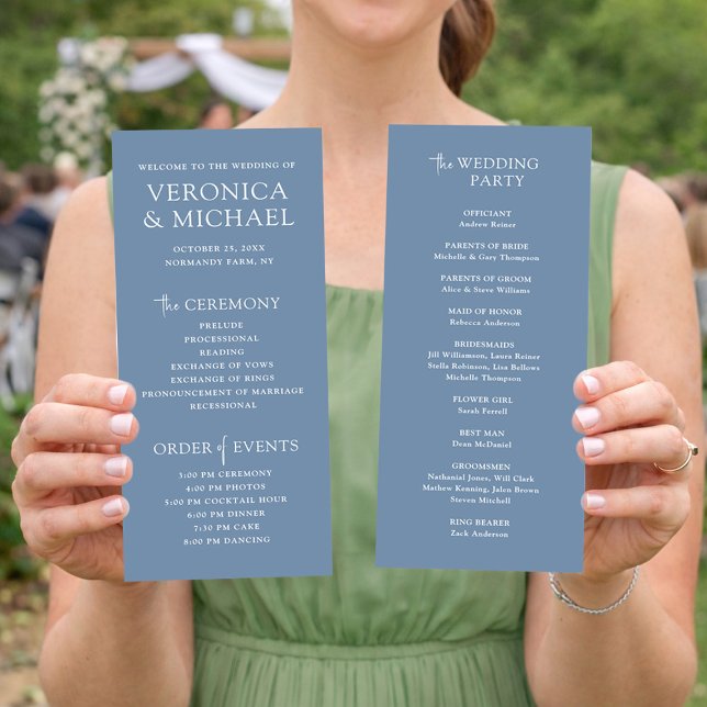 Modèle de programme de cérémonie de mariage minima (Créateur téléchargé)