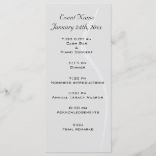 Modèle de programme d'événement - customisé