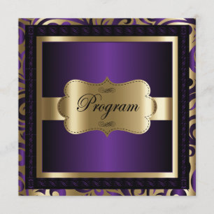 Modèle de programme   Purple & Gold Metallic