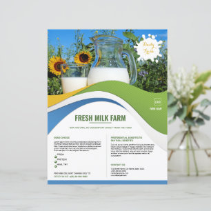 Modèle de prospectus de magasin de lait Entrepri