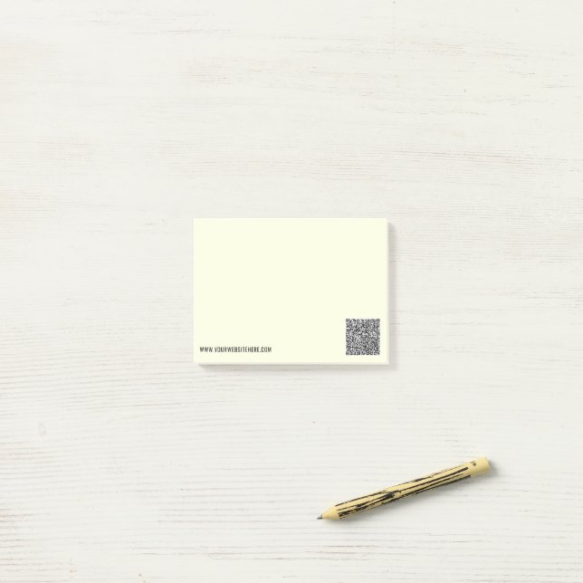 Modèle de QR Code personnalisé et de Post-it® Note (Sur un bureau)