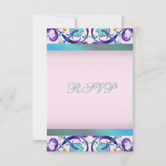 Modèle de réponse bleu sarcelle violet rose