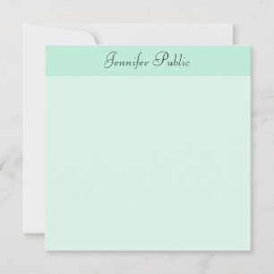 Modèle de script manuscrit moderne Mint Green
